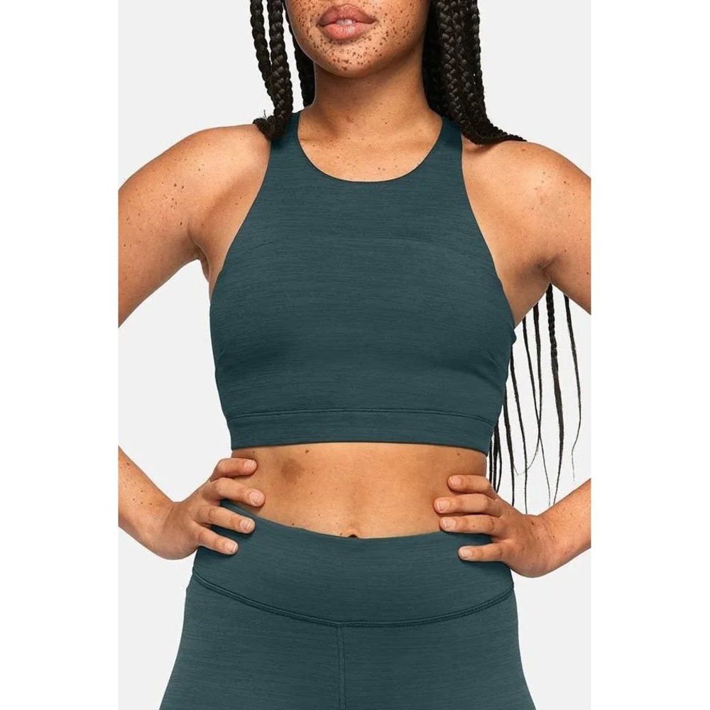 Outdoor Voices Women's M TechSweat Crop Top Activewear Tank Evergreen Workout